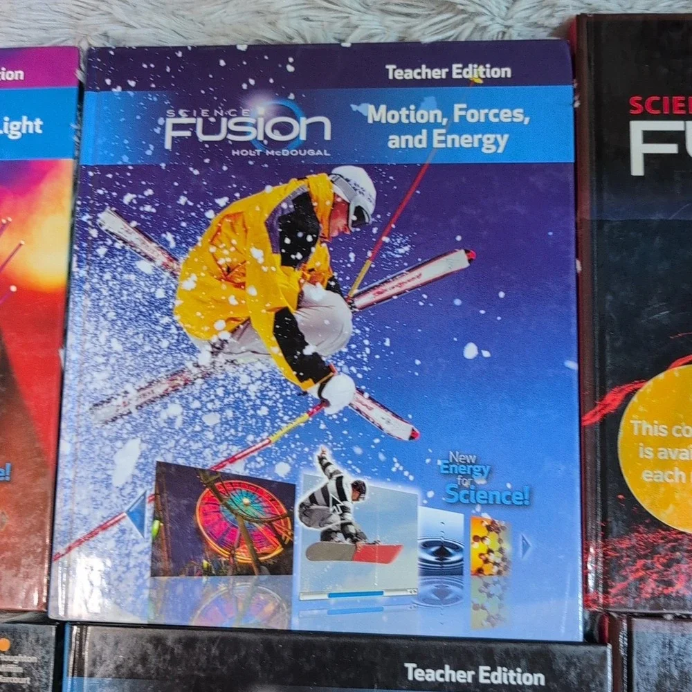Lot‎ Of 6 Science Fusion Teacher Edition Houghton Mifflin Hardcover Homeschool